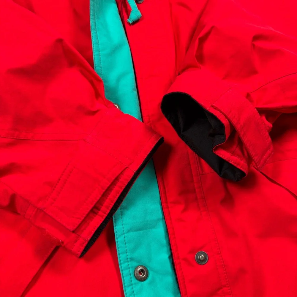 Eddie‎ Bauer Gore-Tex Jacket Womens Medium Red Vintage Mountain Parka Hooded